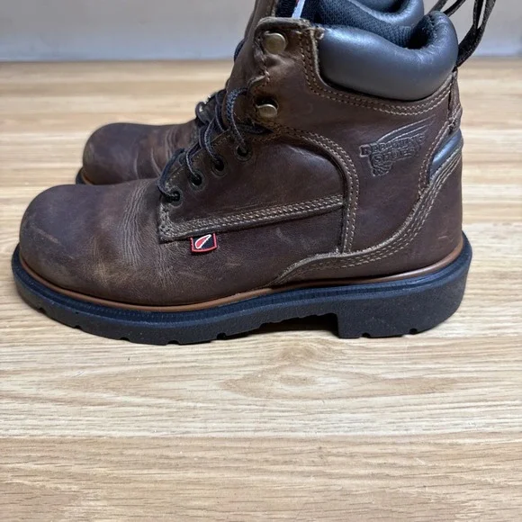 Red Wings 912 Men\'s Brown Leather Work Boots Red Wing 912 Work Boots Mens 11 Brown Leather Safety Toe  main image 4